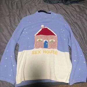 Fashion Brand Company Sky blue snow day sex house sweater. Limited edition :)